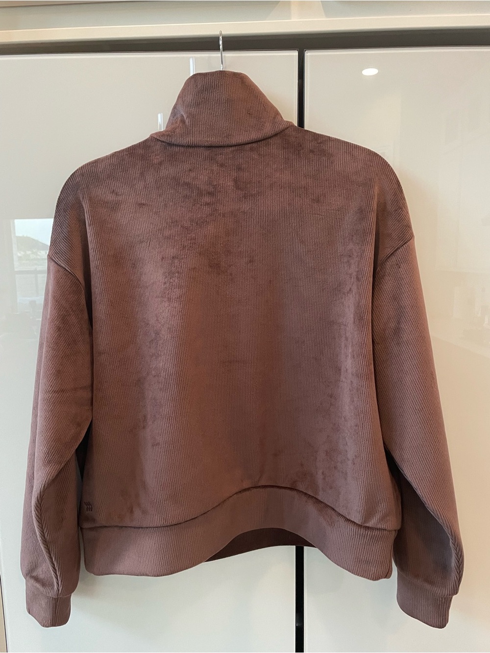 Velour Ribbed 1/2 Zip Sweatshirt - Picture 2 of 2